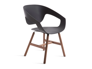 VAD WOOD POLYPROPYLENE - Polypropylene and wood chair with armrests _ Casamania & Horm